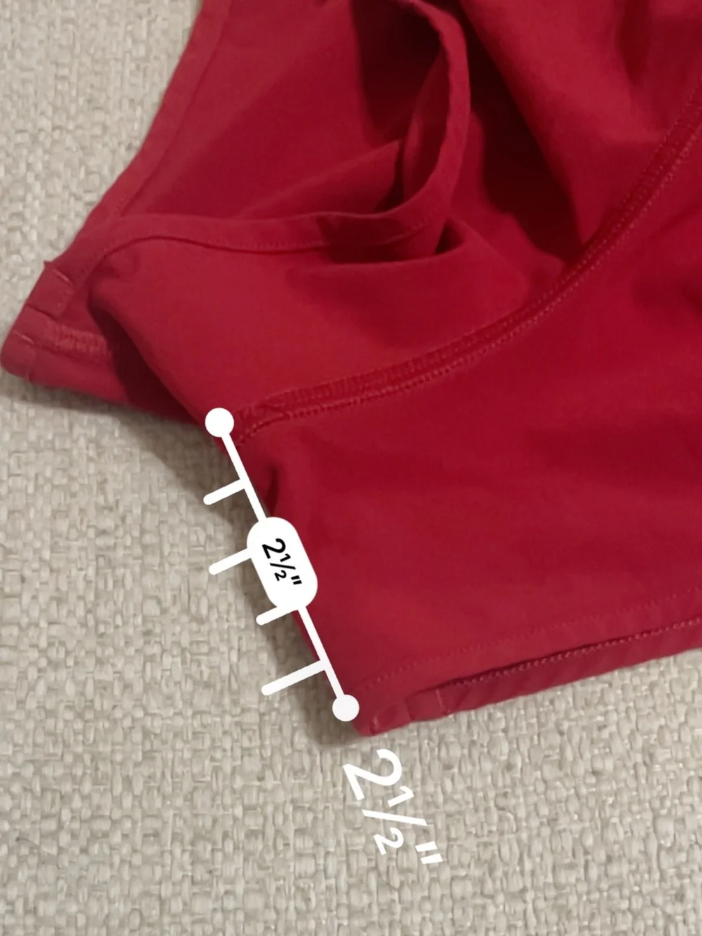 lululemon athletica Bright Red Running Shorts - Picture 4 of 6